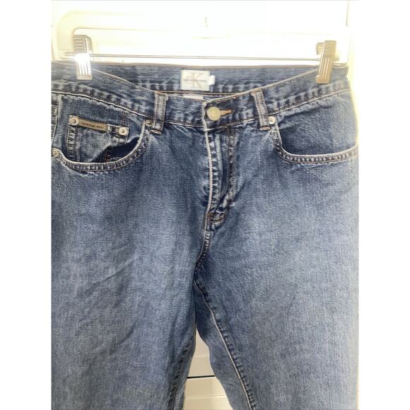 Vintage 90s Y2K Calvin Klein Blue Jeans High Rise Size 8 100% Cotton - Picture 2 of 7